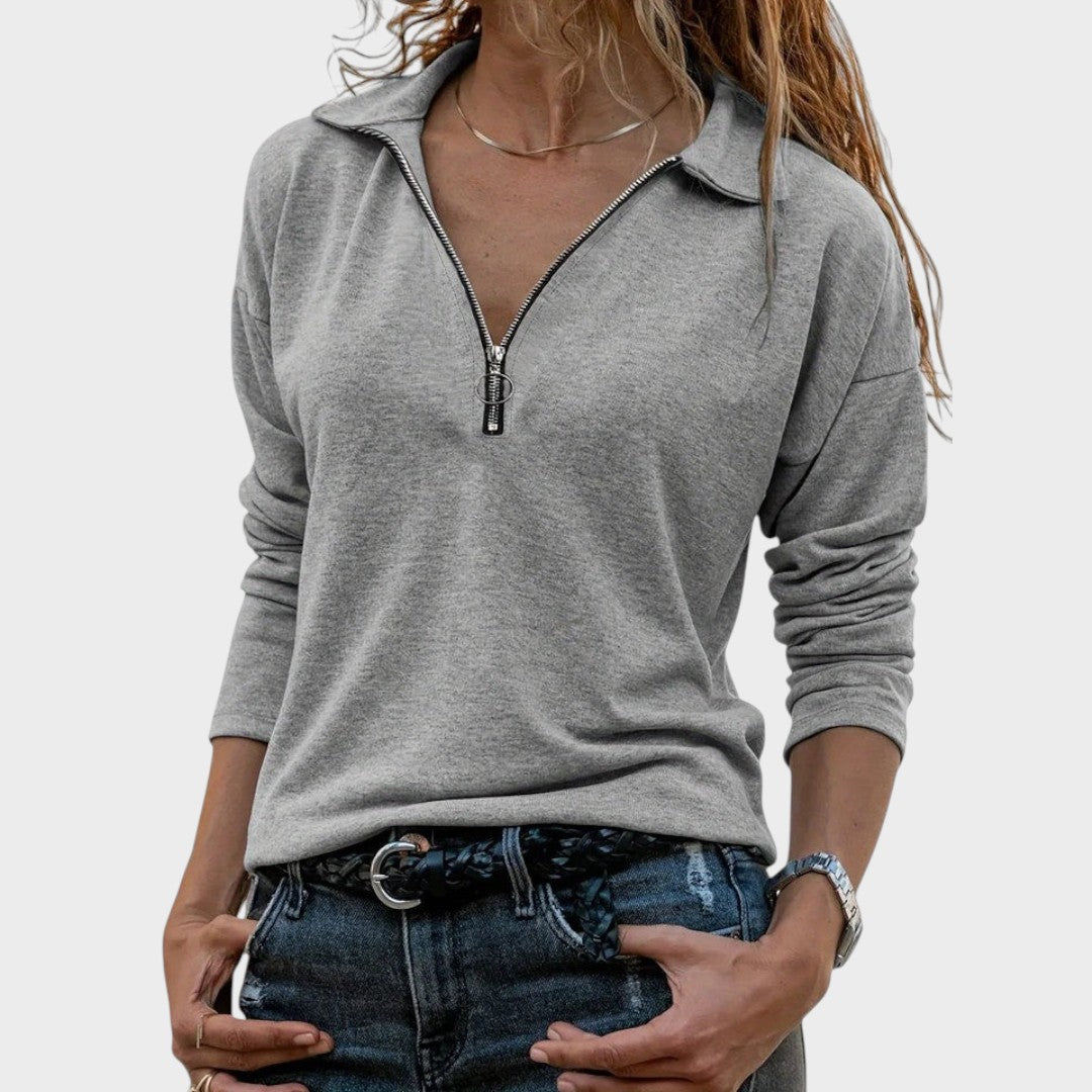 Pull "Hanna" – Maille Fine Zippée