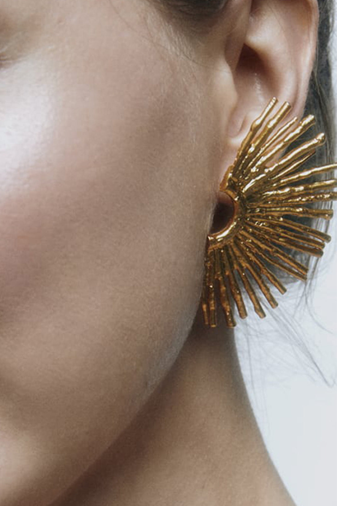 Boucles d'oreilles – Métal à bord ondulé
