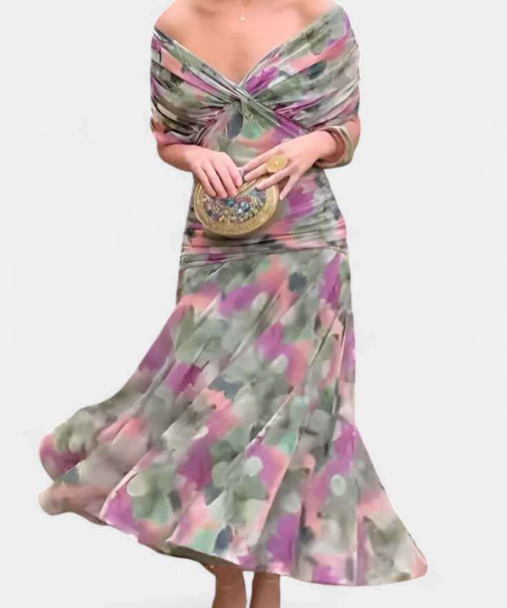 Robe Longue "Vera" – Imprimé Fleuri