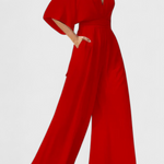 Lange Jumpsuit "Liesl" – V-hals & Capemouwen