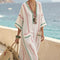 Robe Caftan "Amelie" – Sable & Corail