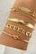 Set de bracelets – 4 chaînes métalliques dorées