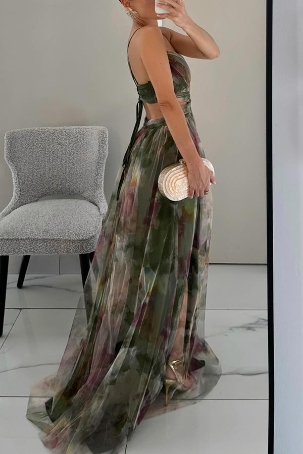 Maxikleed "Katharina" – Chiffon met Bloemenprint