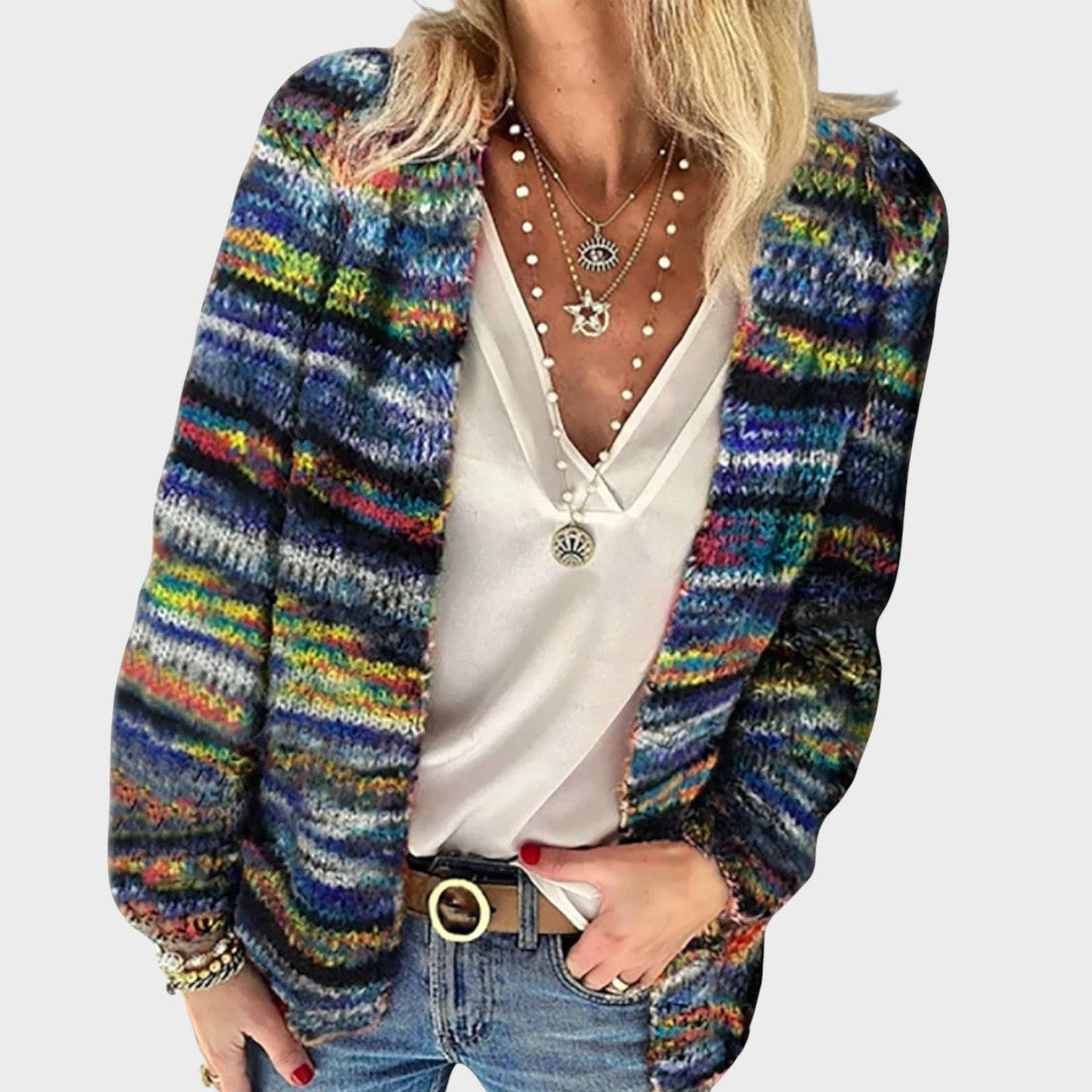 Cardigan "Julia" – Veelkleurig Gebreid