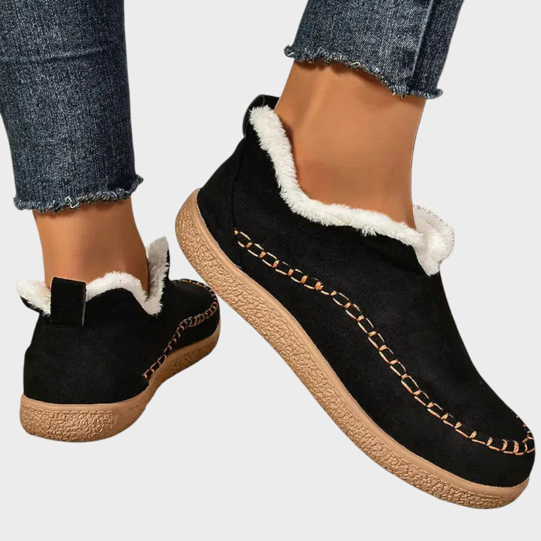 Bottines doublées "Merle" – Aspect daim