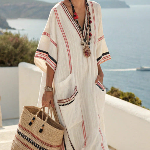 Robe Caftan "Lina" – Ambiance méditerranéenne