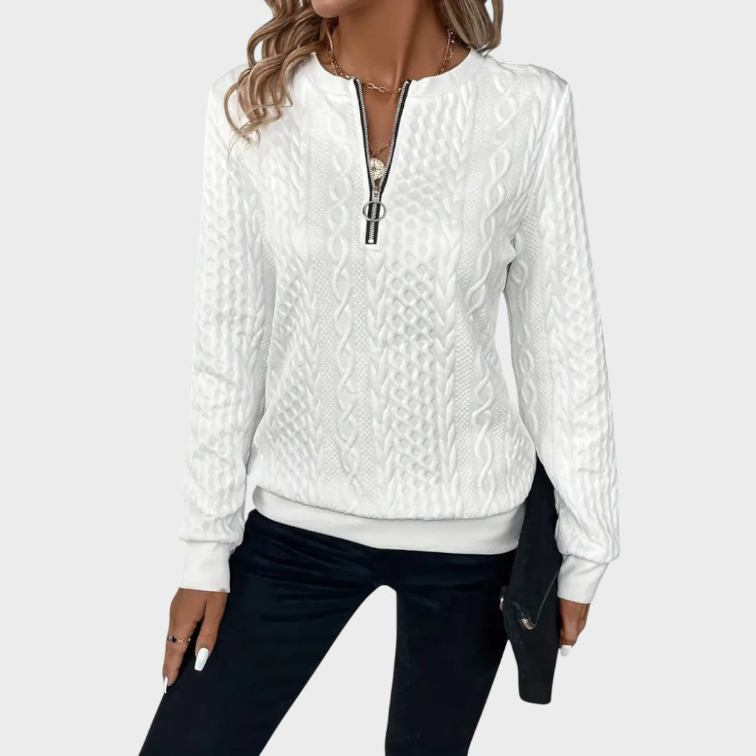 Pull "Ida" – Maille Zippée
