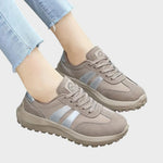 Veterschoenen "Nora" – Licht Suèdelook