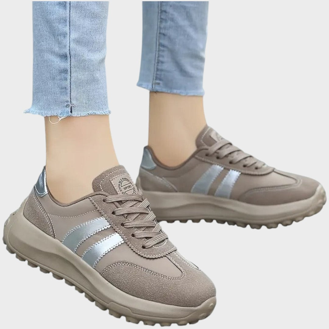 Veterschoenen "Nora" – Licht Suèdelook