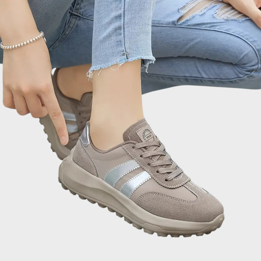 Veterschoenen "Nora" – Licht Suèdelook