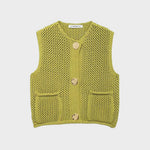 Gilet en Maille – Style Anglais à Boutons Dorés
