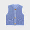 Gilet en Maille – Style Anglais à Boutons Dorés
