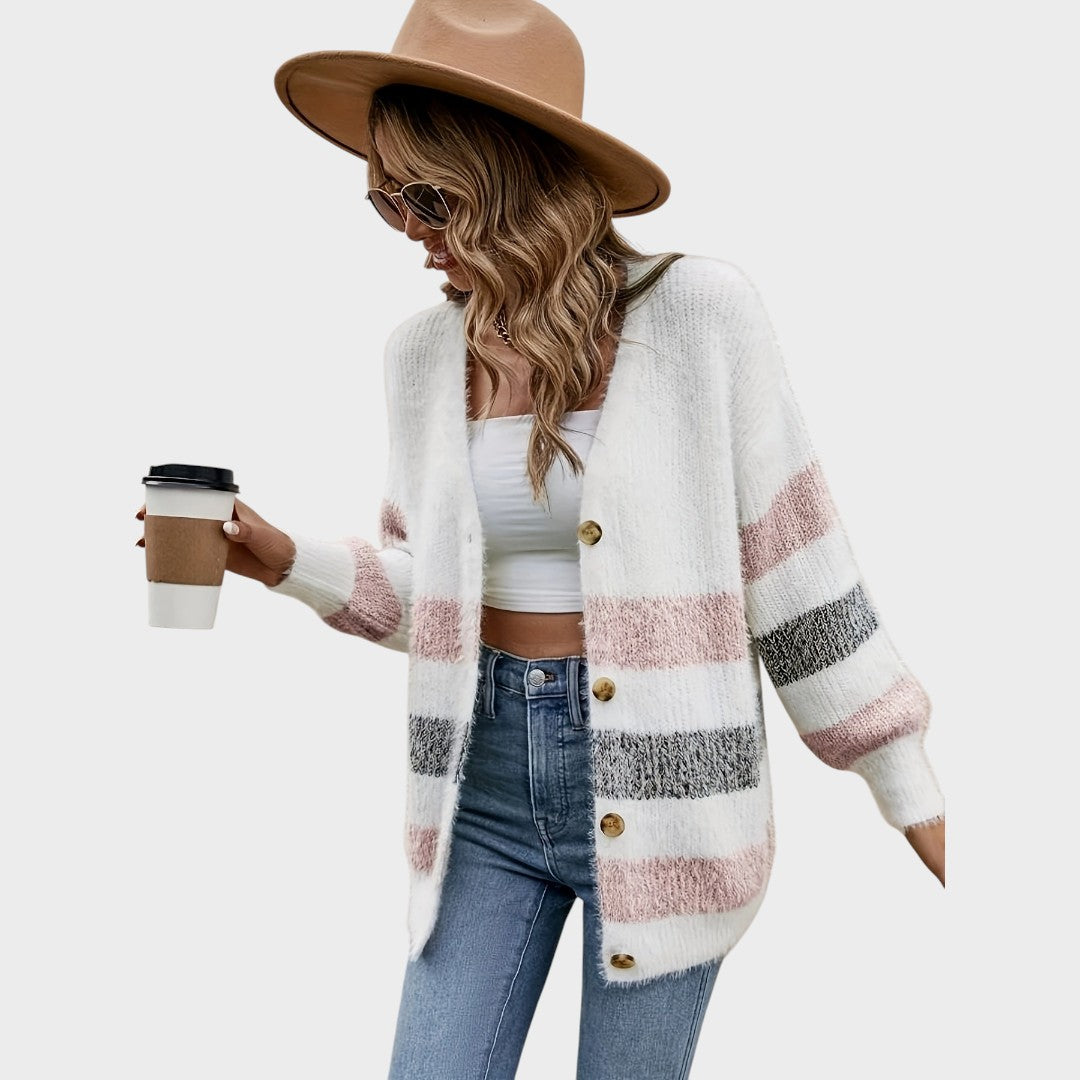 Cardigan "Sabine" – Lang Gestreept