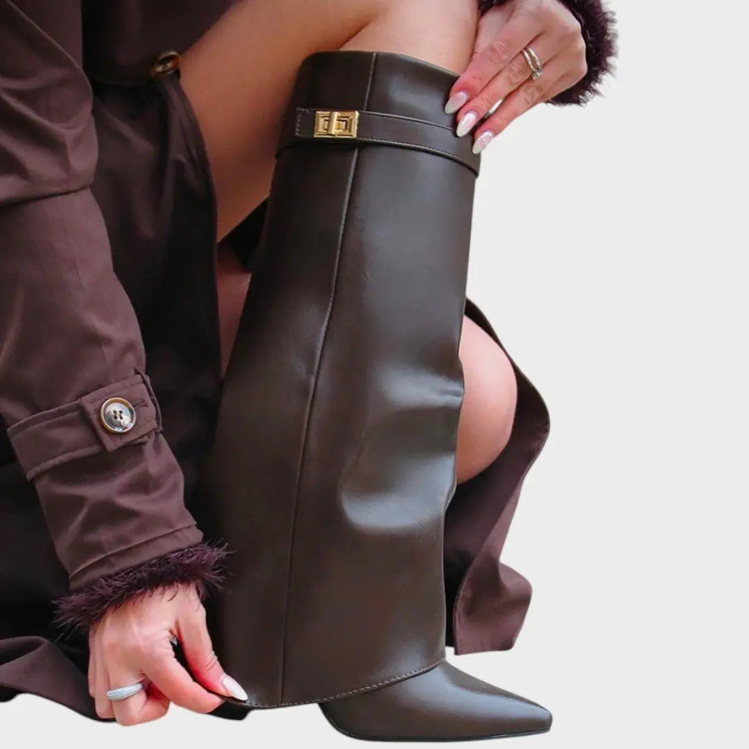 Bottes "Friederike" – Cuir haut à tige large