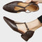 Chaussures en cuir "Maja" – Bride en T tressée