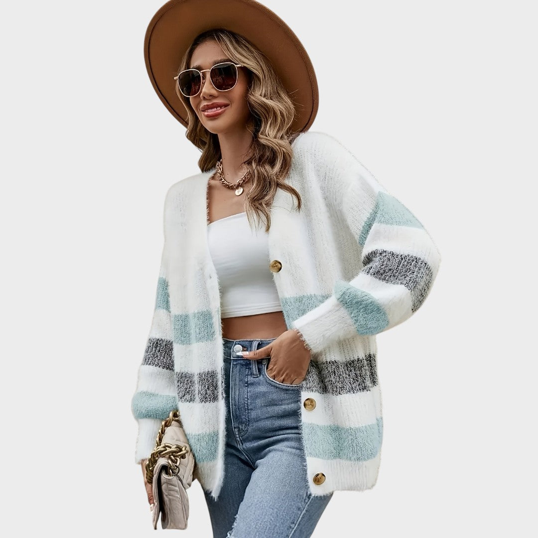 Cardigan "Sabine" – Lang Gestreept