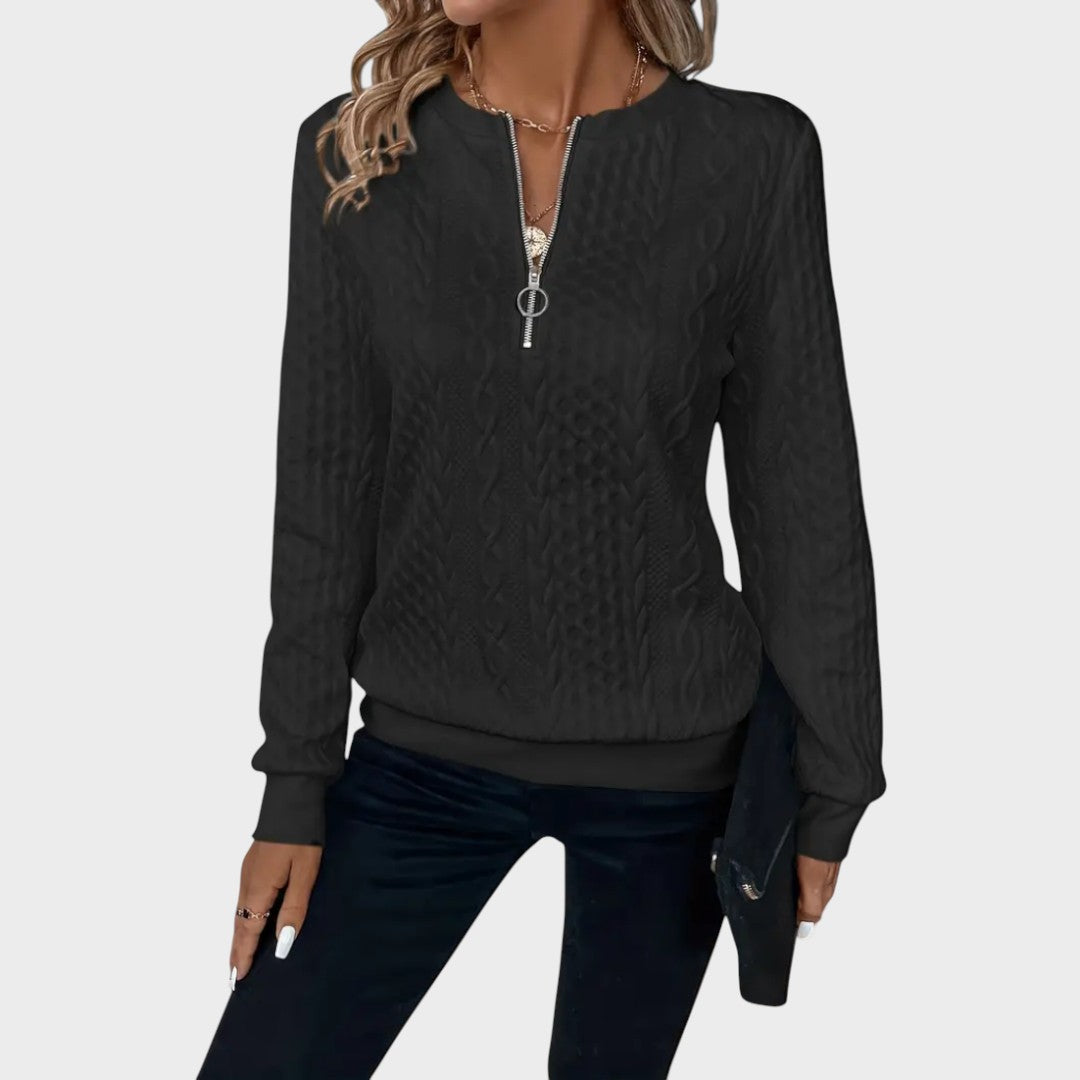 Pull "Ida" – Maille Zippée