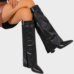 Bottes "Friederike" – Cuir haut à tige large