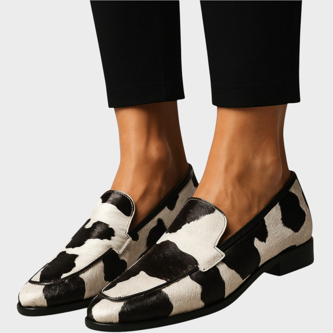Mocassins "Marie" – Imprimé animal à petit talon