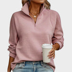 Pull "Svenja" – Maille Côtelée Zippée