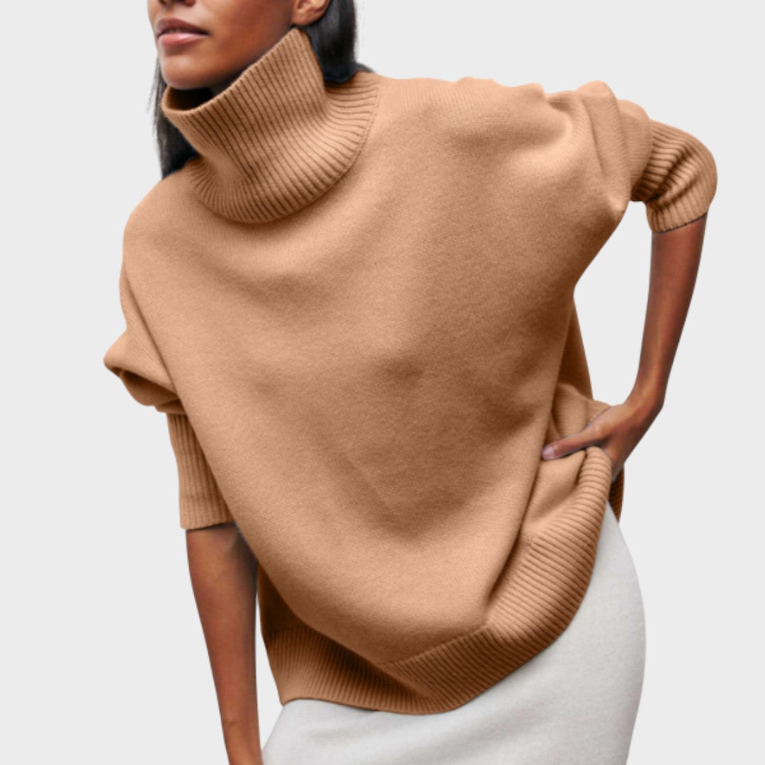 Pull "Katrin" – Oversize à Col Montant