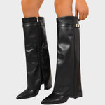 Bottes "Friederike" – Cuir haut à tige large