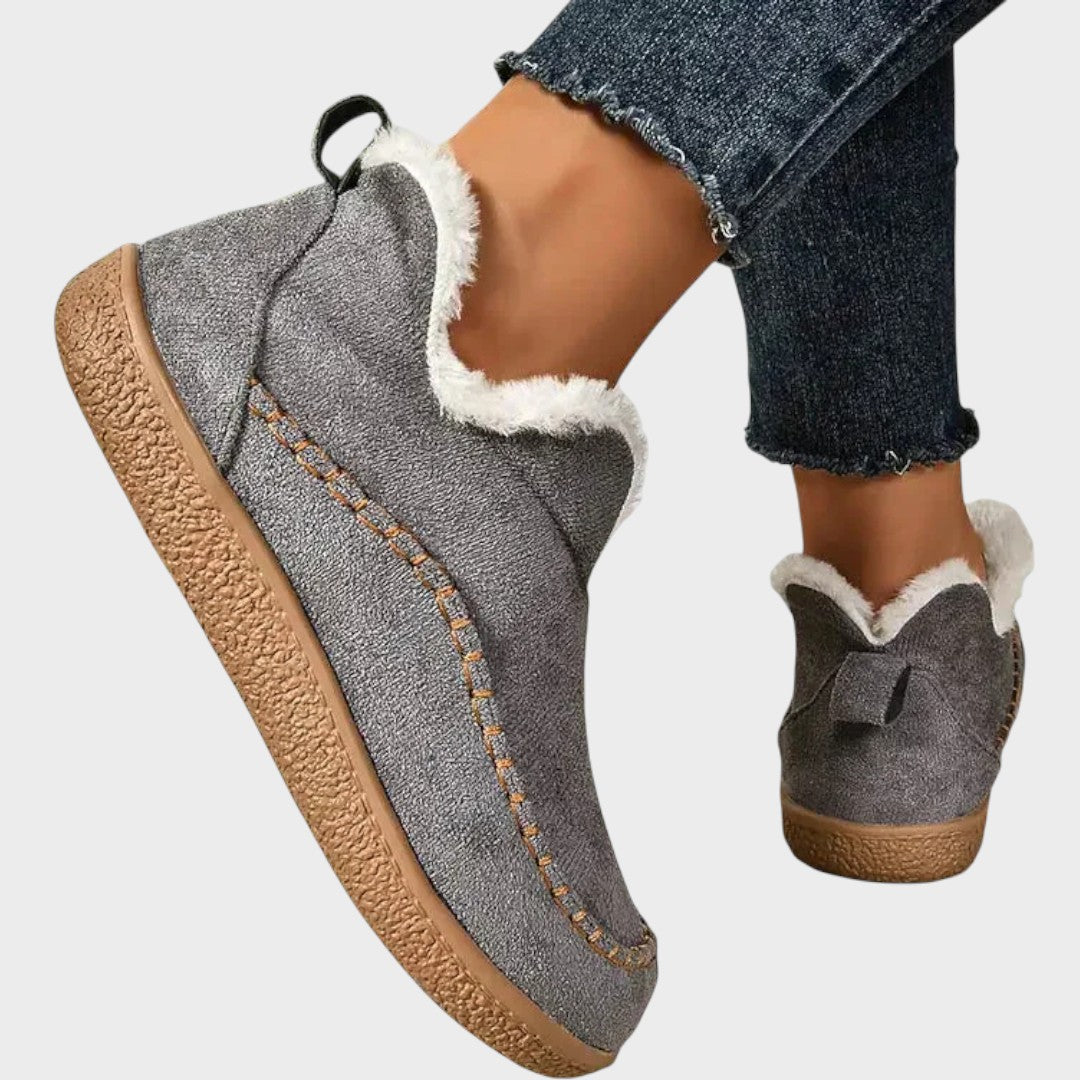 Bottines doublées "Merle" – Aspect daim