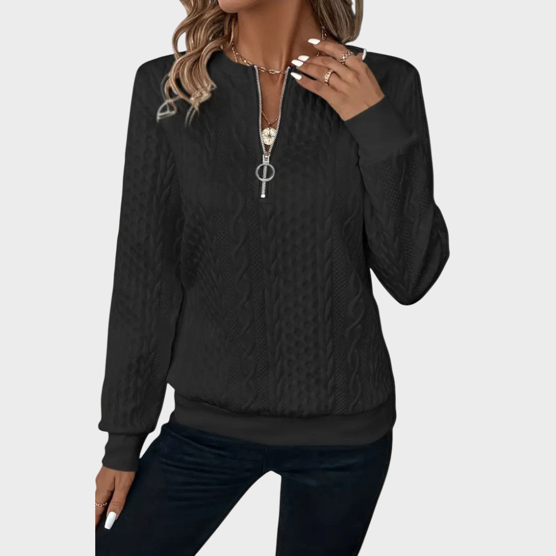 Pull "Ida" – Maille Zippée