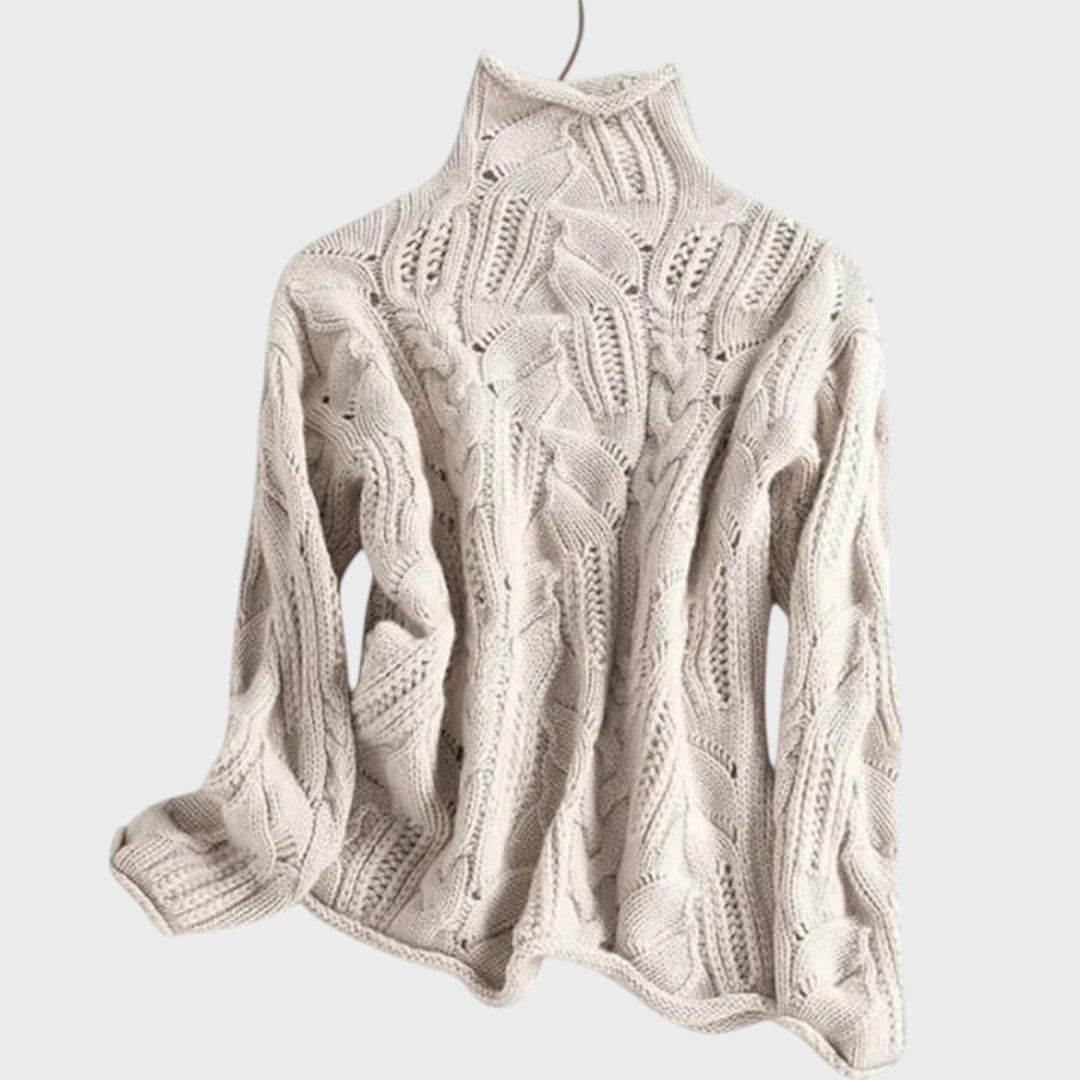 Pull "Lea" – Maille à Détails Torsadés