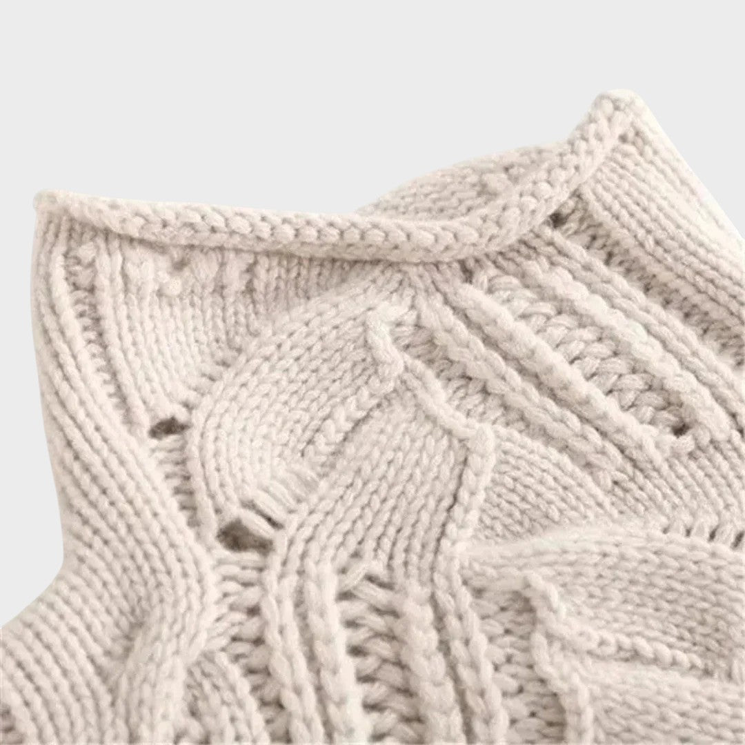 Pull "Lea" – Maille à Détails Torsadés