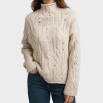 Pull "Lea" – Maille à Détails Torsadés