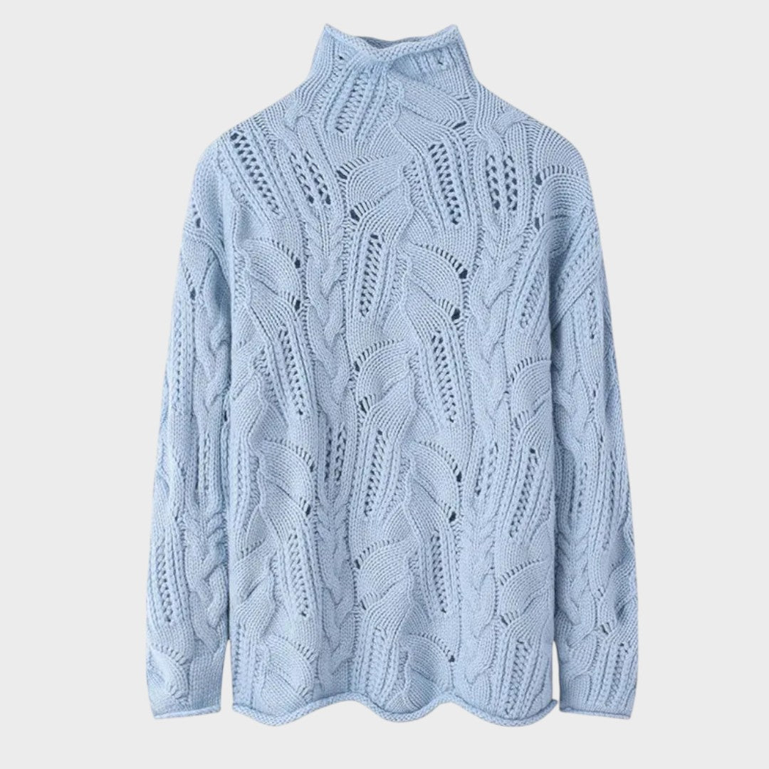 Pull "Lea" – Maille à Détails Torsadés