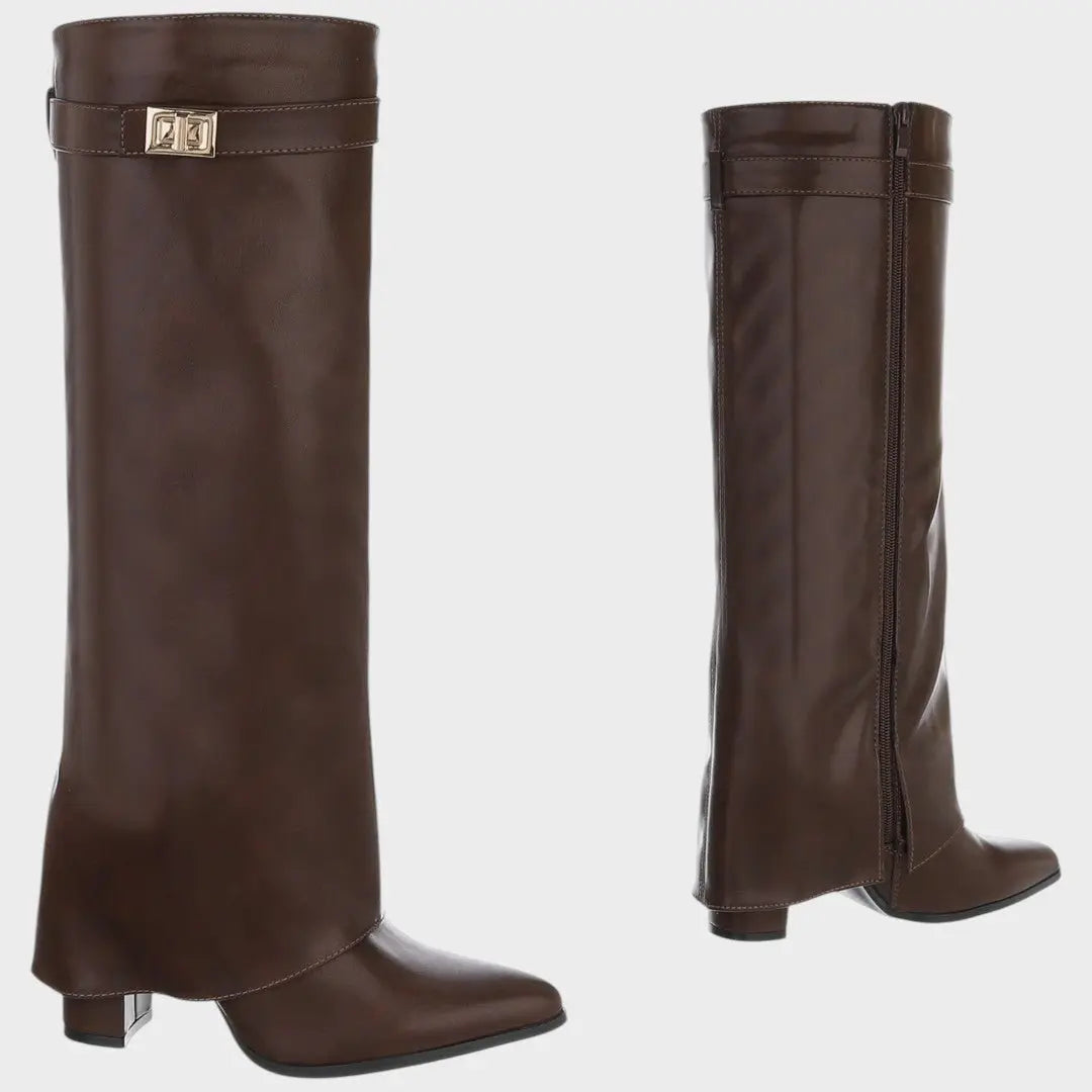 Bottes "Friederike" – Cuir haut à tige large