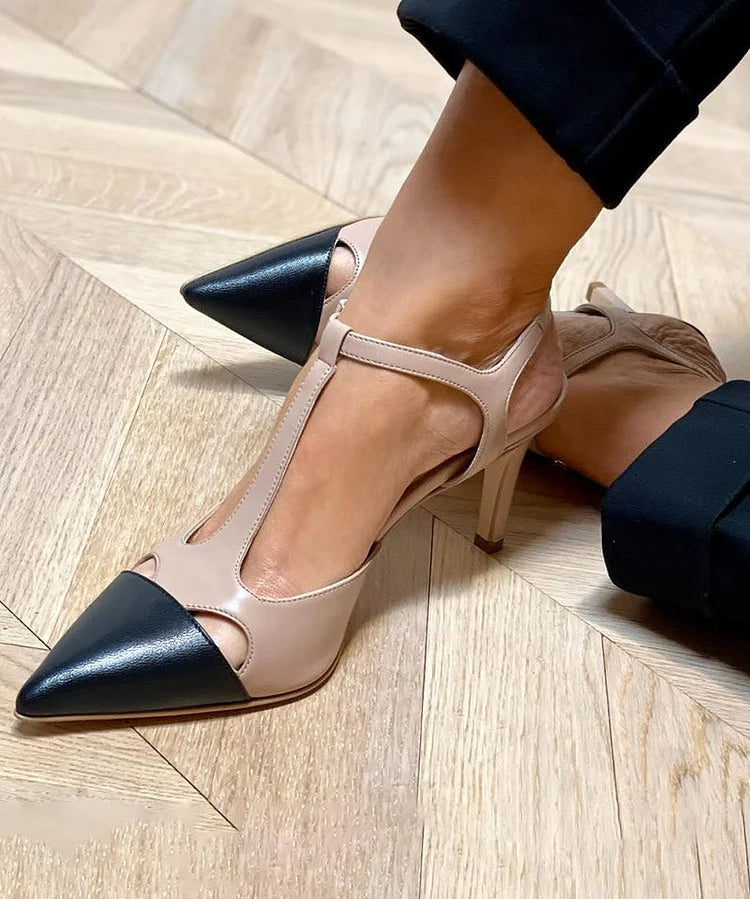 Chaussures "Evrardine" – Bicolores à bride en T