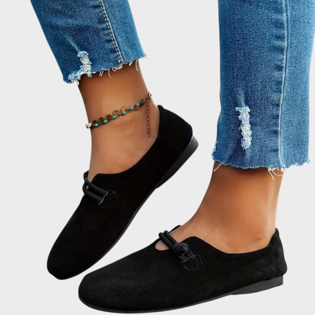 Mocassins confort "Mia" – Daim doux