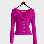 Cardigan "Erika" – Elegant Ribgebreid