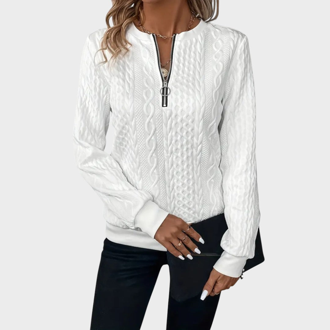 Pull "Ida" – Maille Zippée