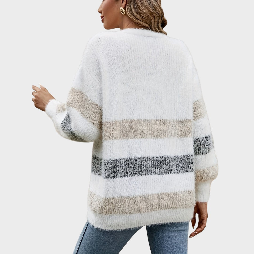 Cardigan "Sabine" – Lang Gestreept
