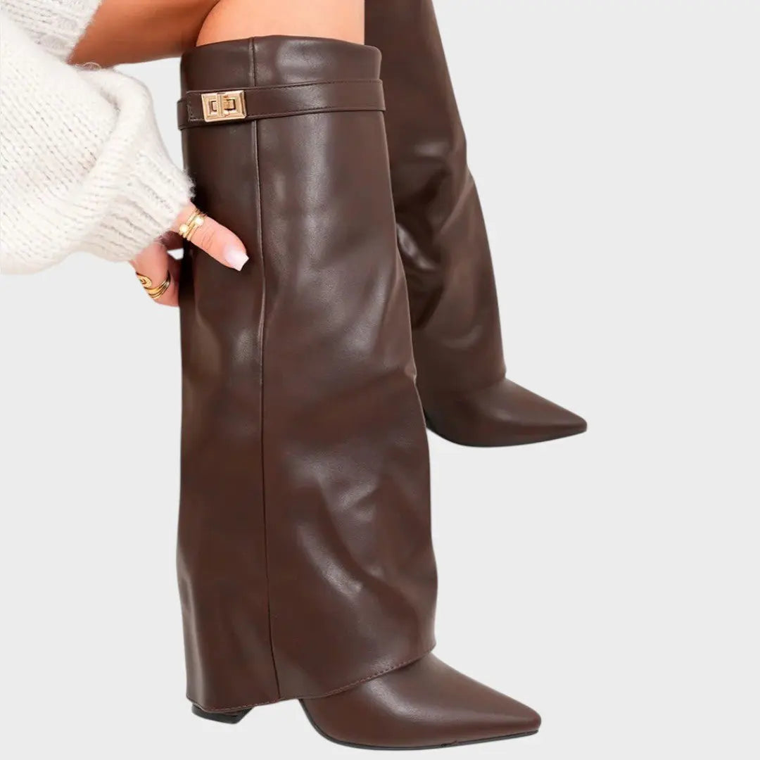Bottes "Friederike" – Cuir haut à tige large