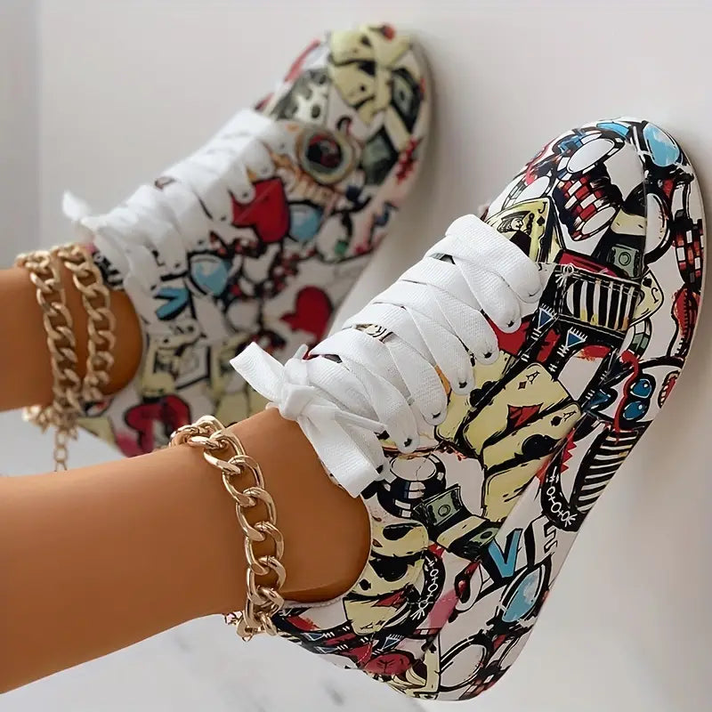 Baskets "Veronika" – Graffiti avec amorti