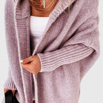 Oversized Gebreide Cardigan met Kap