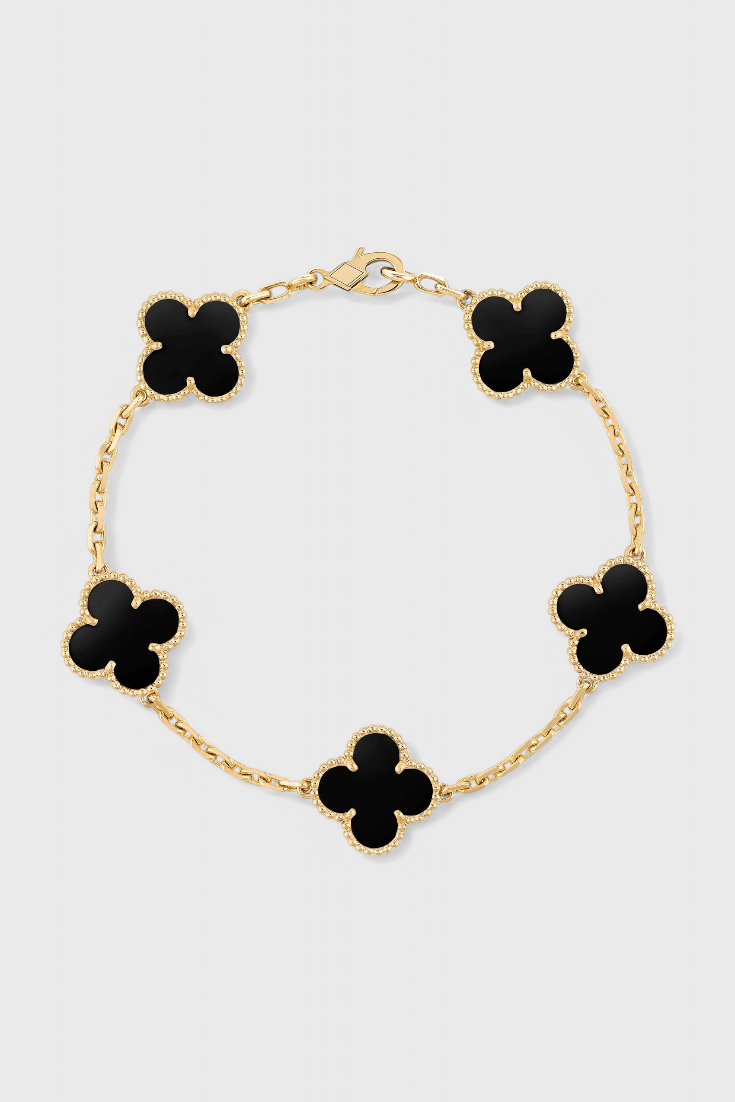 Bracelet – Motif trèfle doré