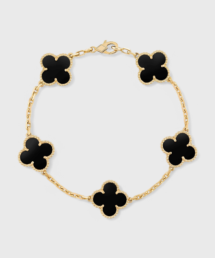 Bracelet – Motif trèfle doré