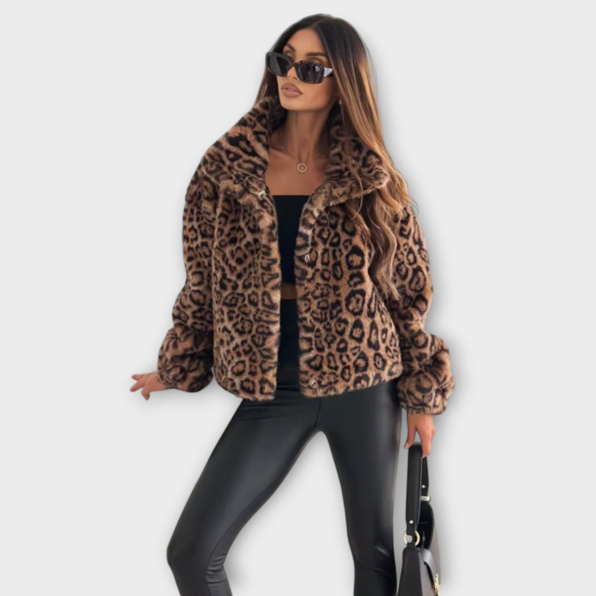 Jas "Juliane" – Luipaardprint Leder