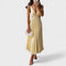 Robe midi "Eva" – Plissée à col V