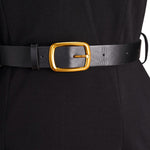 Robe "Antonia" – Col Montant & Ceinture