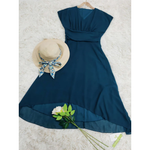 Robe midi "Helena" – Bleu marine habillée