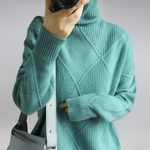 Trui "Angelika" – Oversized met Hoge Kraag