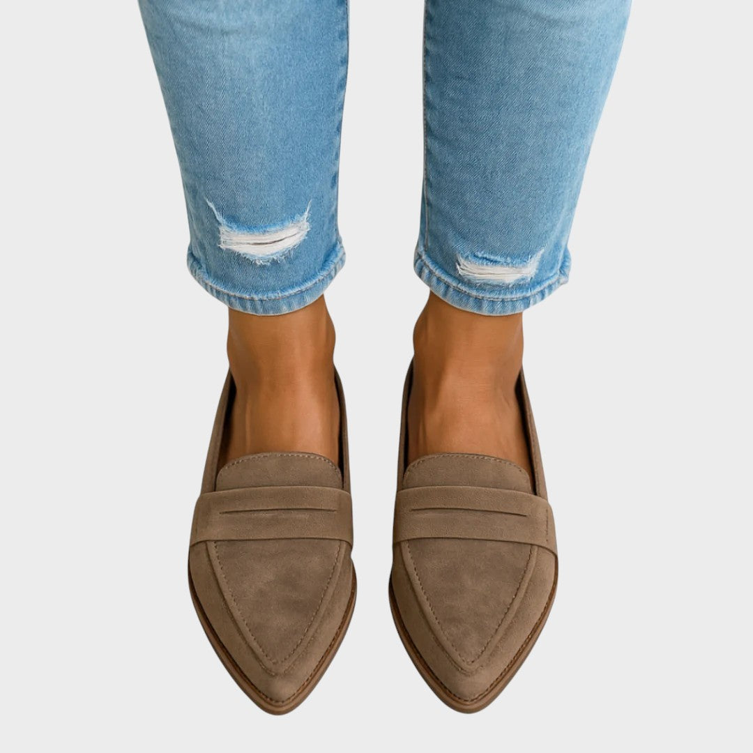 Mocassins "Annemarie" – Pointus aspect daim
