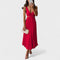 Robe midi "Eva" – Plissée à col V
